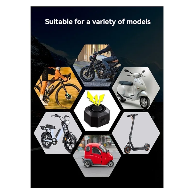 A45U Bike Vibration Alarm USB Charging Burglar Motorcycle Bike Security Alarm With Remote Control