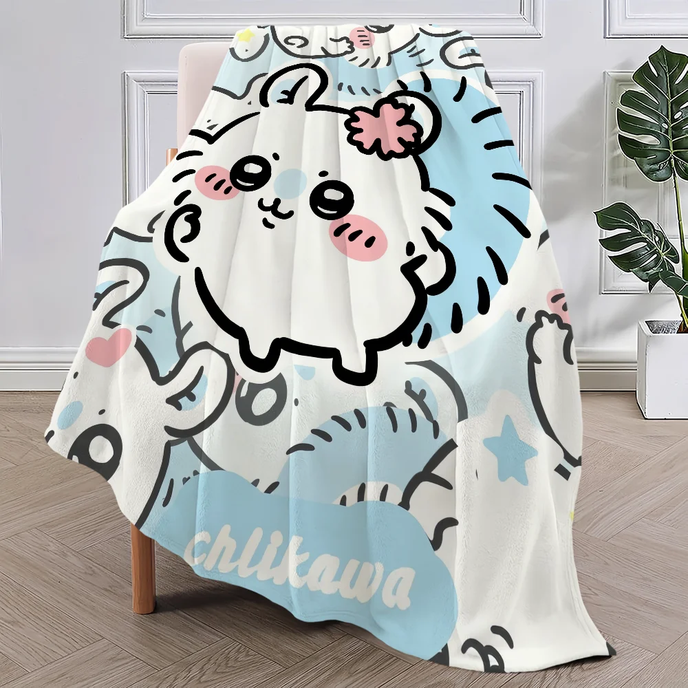 Cute Momonga C-Chiikawa Cartoon Blanket Plush Nap Sofa rug for Living Room Warm Office Bedroom Birthday Home Travel Kid Gifts 4