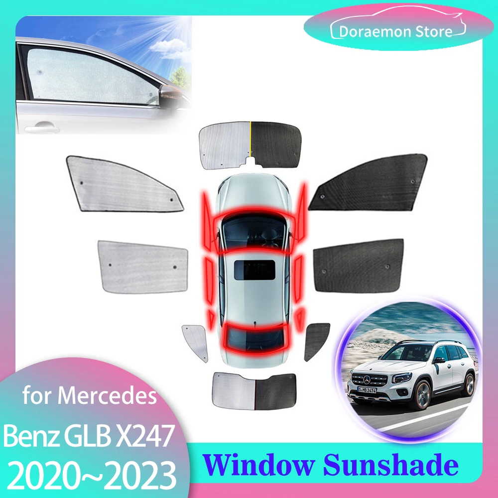 

Солнцезащитные очки для Mercedes Benz GLB 180 200 250 X247 2020 ~ 2023 2021 2022