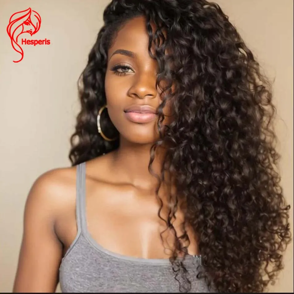 

Hesperis Deep Curly Lace Front Human Hair Wigs Pre Plucked Brazilian Remy Curl Wig Pu Silk Base Lace Closure Wig For Women