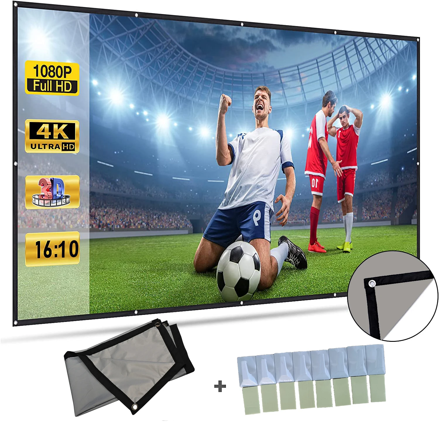 Salange Projector Screen Grey 1610 Metal Anti Light Curtain Reflective Fabric Cloth For Yg300