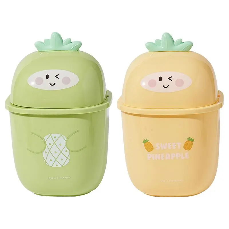 

Cute Trash Can Desktop Trash Can Mini Waste Bin Office Trash Can Wastebasket Detachable Garbage Can with Lid for Living Room