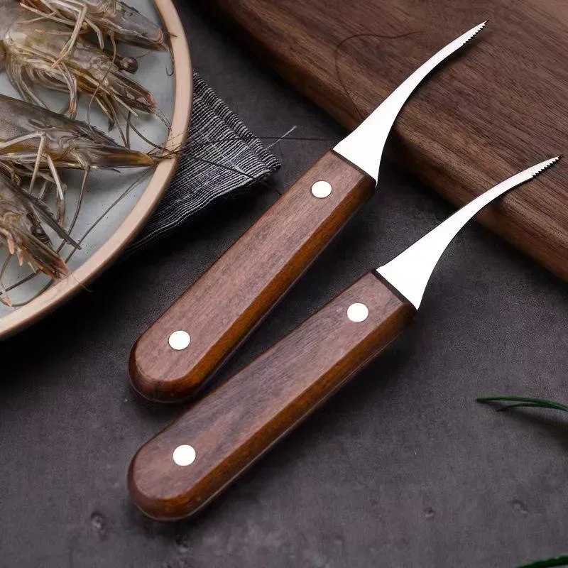 Stainless Steel Shrimp Peeler Prawn Shrimp Line Cutter Fishing Lobster Shell Remover Peel Device Kitchen Tool