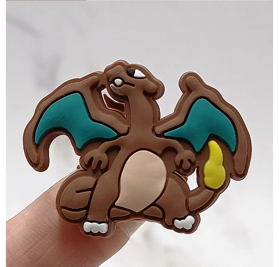 Dropshipping 1Pcs PVC Shoe Buckle Accessories Funny DIY Cartoon Animals Shoes Decoration Jibz For Croc Charms Kids Party Gift