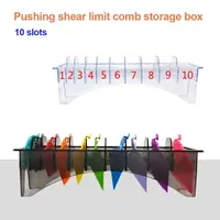 Transparent Clipper Guard Holder Durable Rectangular Barber Shop Hair Clipper Storage Box Universal Clipper Comb Case 1