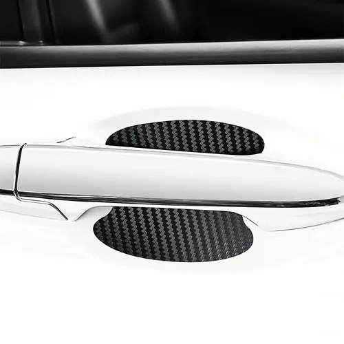 4pcs/Set Universal Car Door Handle Bowl Scratch Protective Sticker Automobiles Door Handle Carbon Fiber Protector Accessories - Image 5