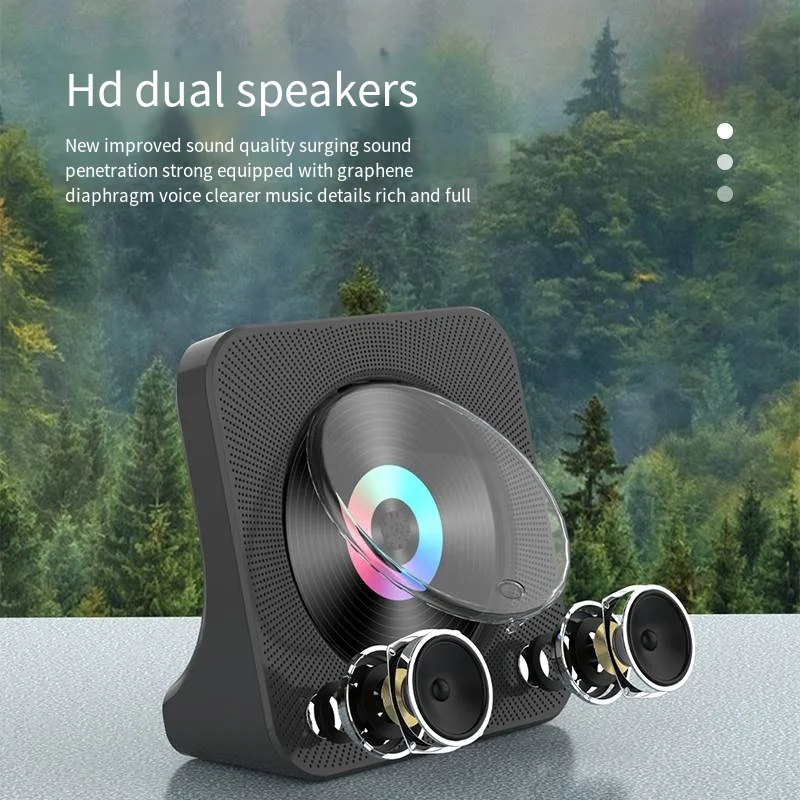 CD Player Woopker KC-806 Portable CD Player 5.0 Bluetooth 2.0 Speaker Stereo Infrared FM radio CD/CD-R/CD-RW