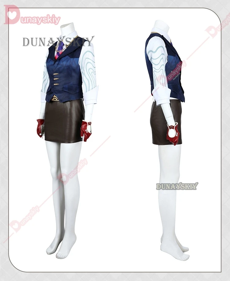 Anime Game Valorant Chamber Cosplay Costume Female Vest Shirt Skirt Outfit With Accessories Full Set Woman Sexy Dress Cosplay 43