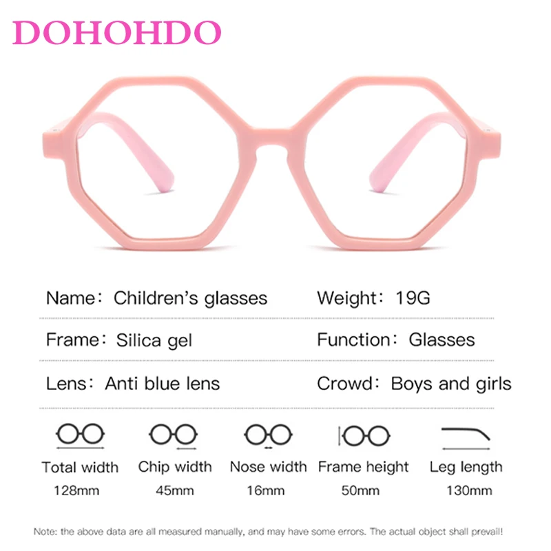 DOHOHDO Kids Anti Blue Light Blocking Glasses Children Optical Frame Eyeglasses Boys Girls Computer Transparent Eyewears UV400