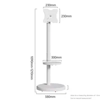 Rolling TV Stand for 10-42 Inch TVs Universal TV Floor Stands with Swivel Mount,Fit Corner Small Dorm Portable Mobile TV Cart - Image 6