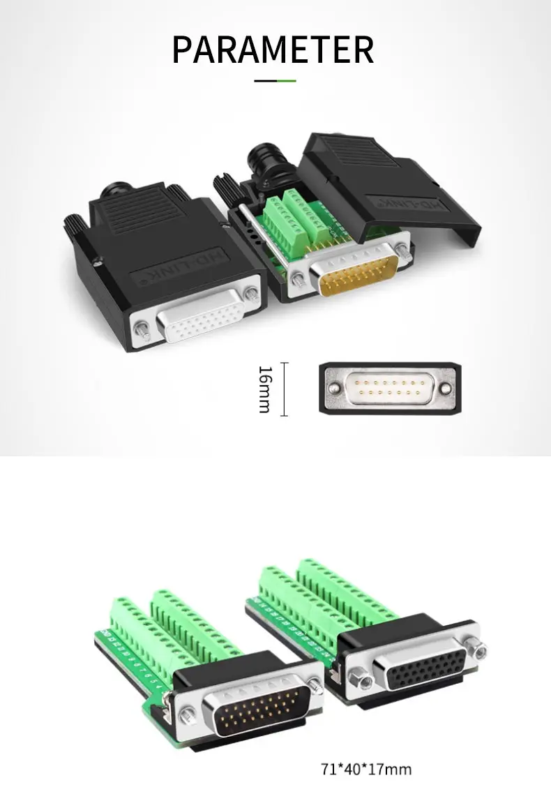 fêmea, Adaptador de placa de fiação terminal,