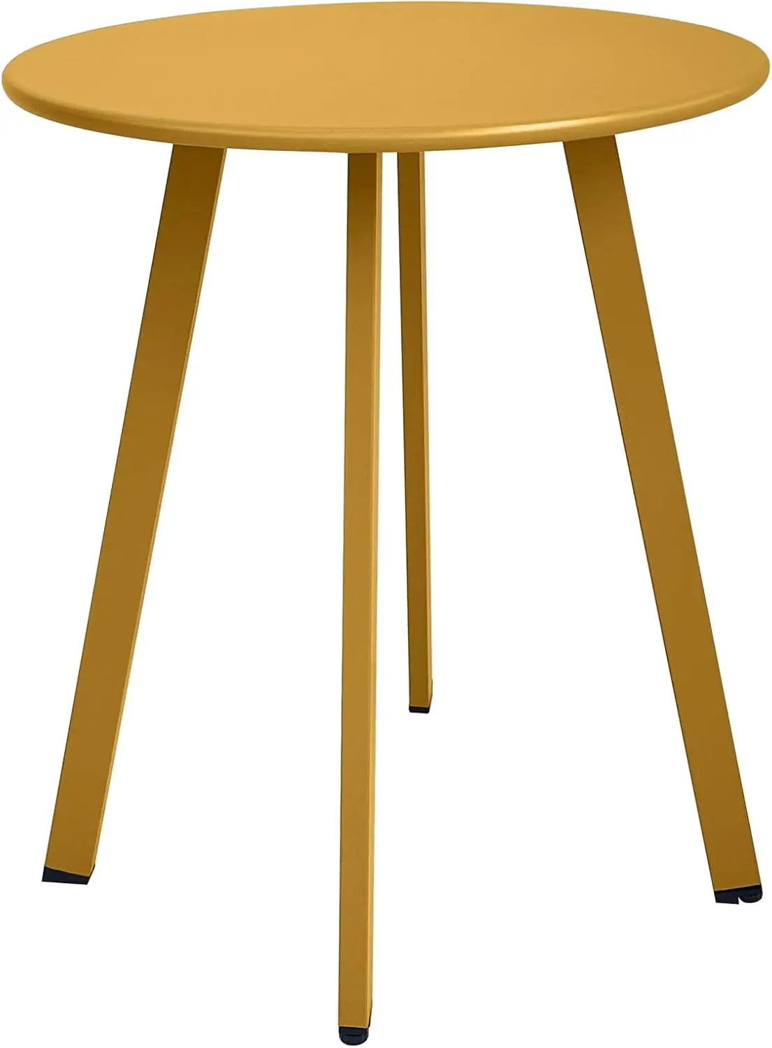 Side Table Outdoor Indoor Round Metal Steel Small Side Table, Waterproof End Table for Garden Balcony Yard 2
