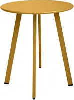 Side Table Outdoor Indoor Round Metal Steel Small Side Table, Waterproof End Table for Garden Balcony Yard 2