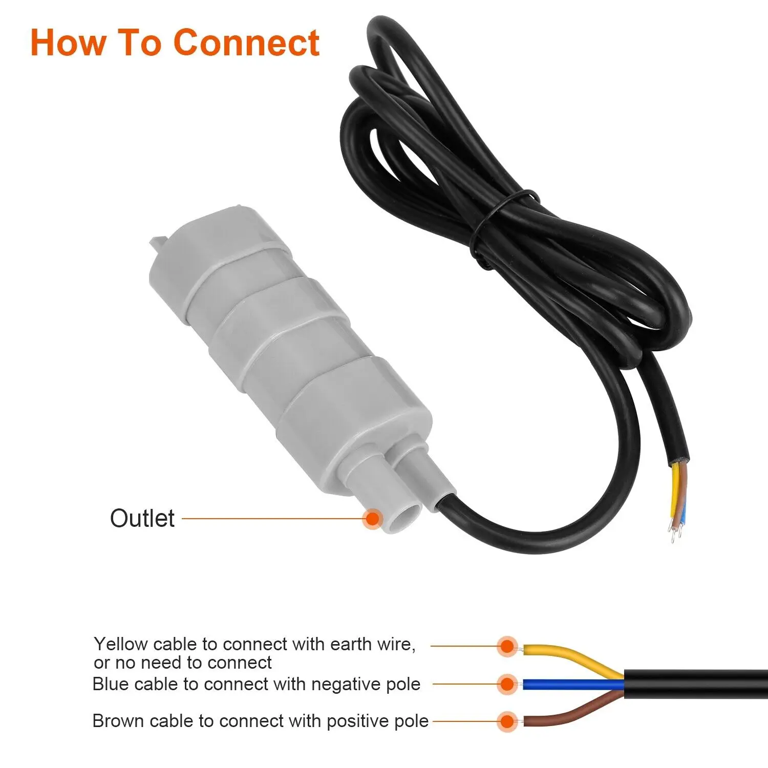 รูปสินค้า ปั๊มน้ำจุ่มใต้น้ำ 12V 18W ปั๊ม ABS ปลาวาฬ ไหลสูง 1000L สำหรับสวน