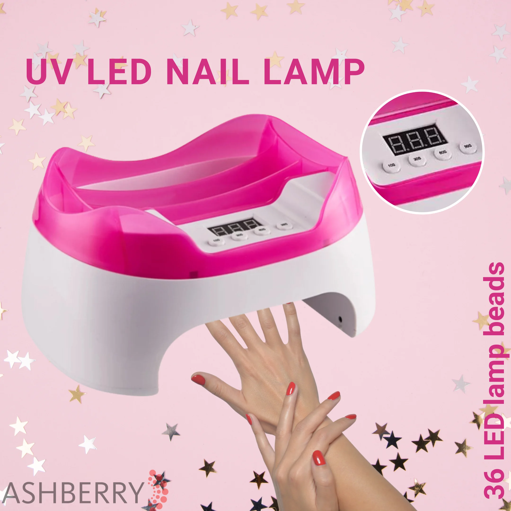 

36W Nail Dryer, Pro UV LED Nail Lamp with 5 Storage Units Gel Nail Polish Kit, Fast Curing Nail Dryer for Acrylic Nails