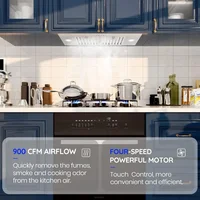 Range Hood Insert, EKON NAB01-30IN 900CFM Built-in Range Hoods Ducted/Ductless with 4-Speed Soft Touch Panel Control 2