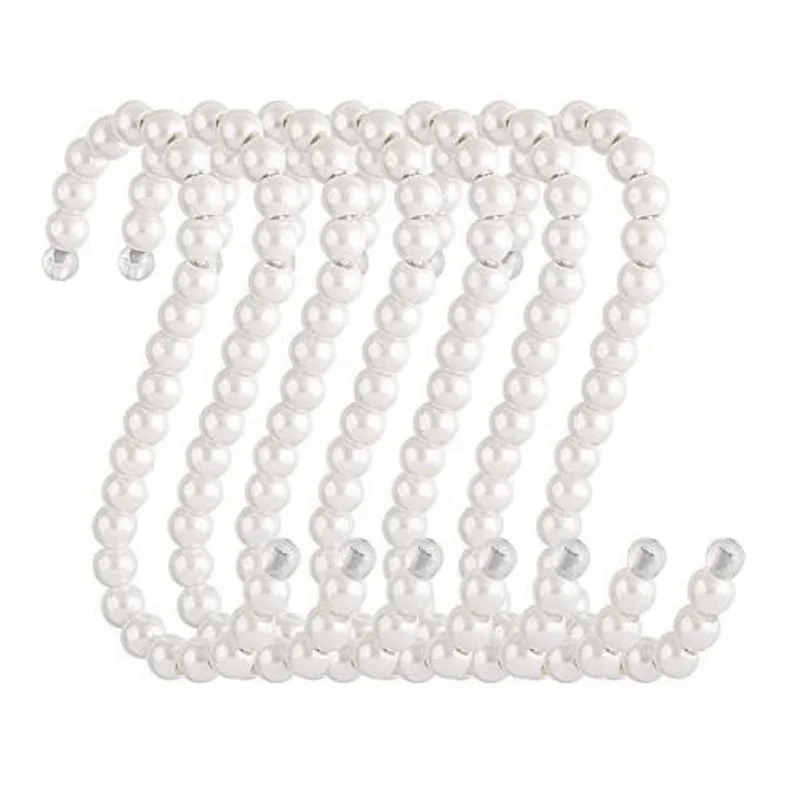 10 Perlen-Haken Zum Aufhängen (weiß, 15,5 Cm) - Stilvolle S-Haken Für Kleidung, Taschen & Deko