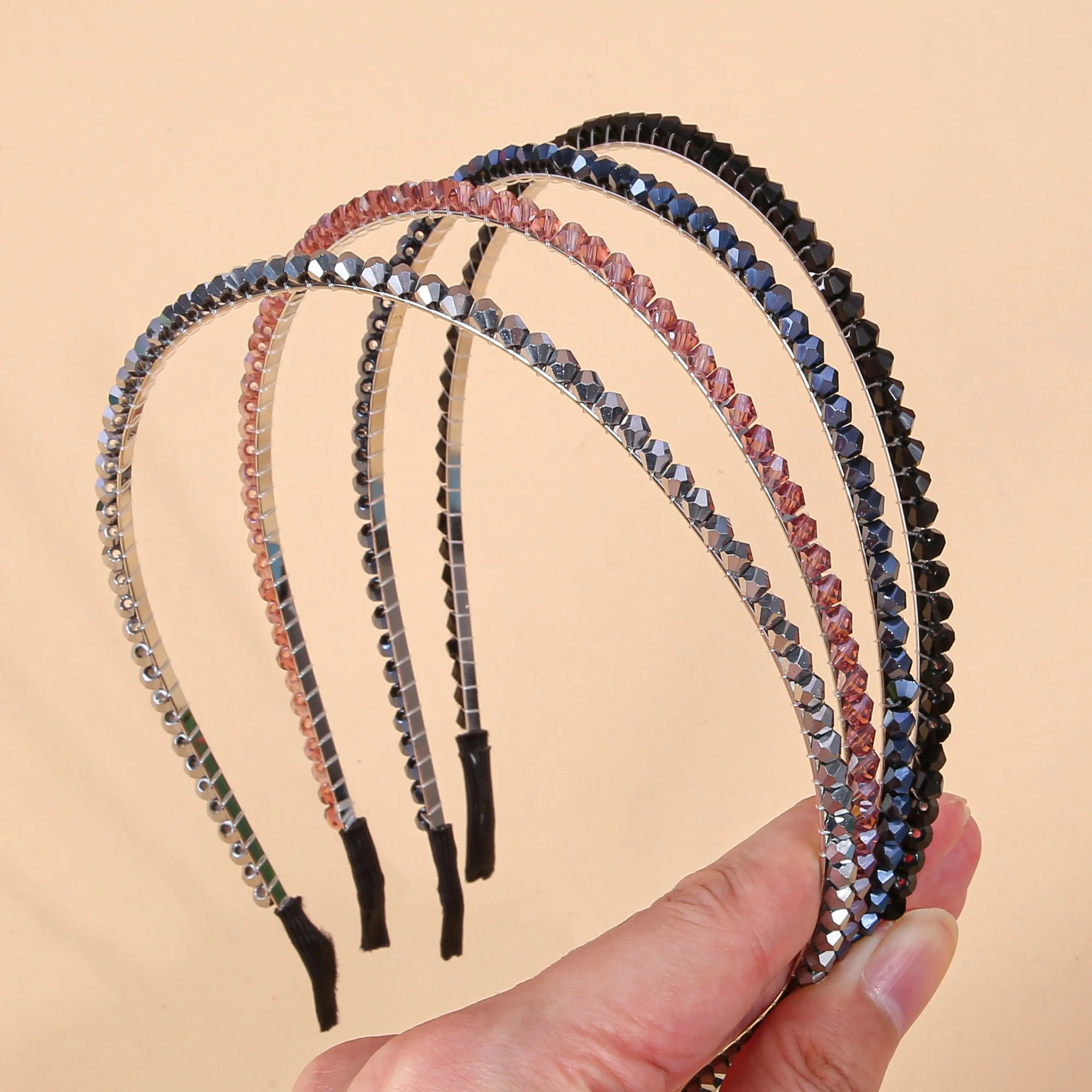 8/4PCS Mode Sparkly Perle Stirnbänder Frauen Mädchen Stirnband Perle Haarbänder Mädchen Frauen Stirnband Party Hochzeit Haar Zubehör – Detail 6