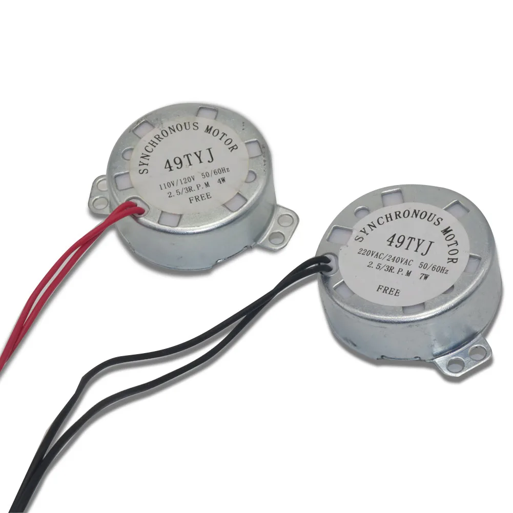 Synchronous motor TYJ49 Small Synchronous Motor 110V 220V AC 15-18RPM Shaft Rotation CCW 4W Gear Motor for Electric Fireplace mini gear motor