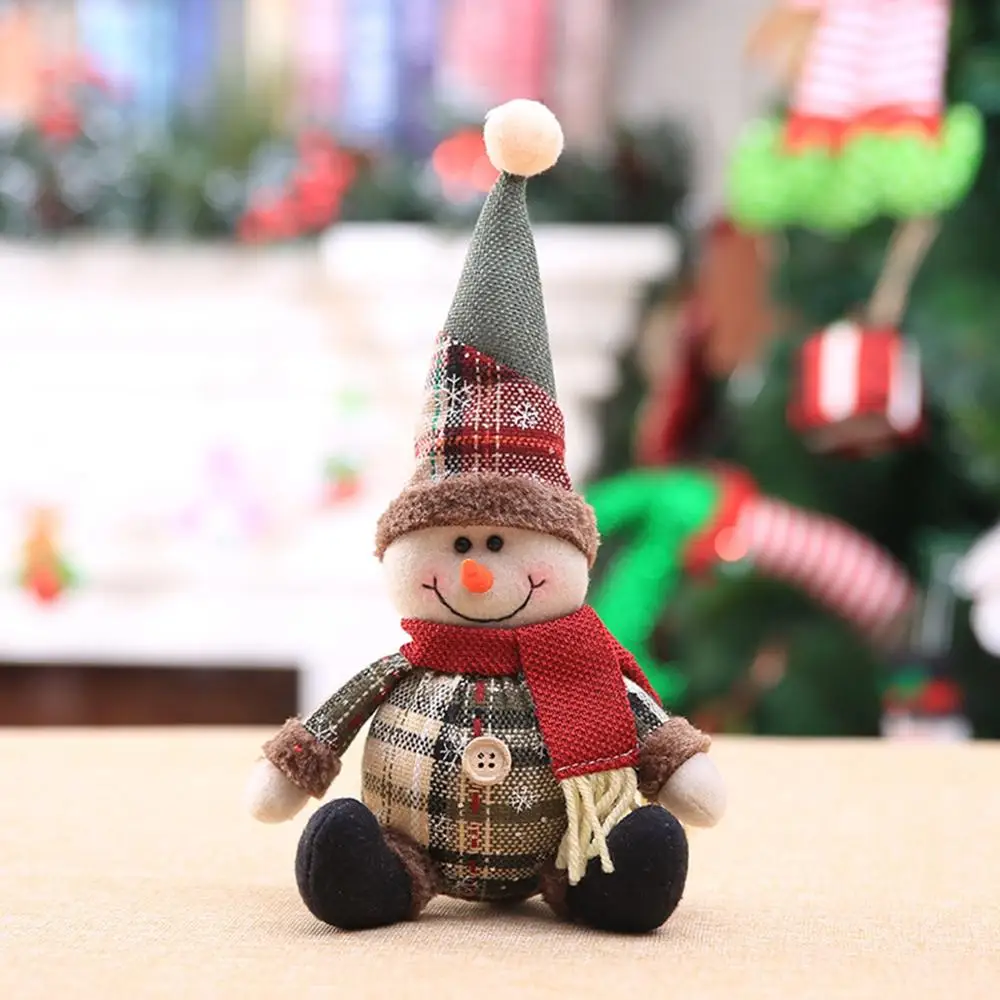 Snowman Doll Merry Chirstmas Decor for Home Table 2023 Elk Doll Christmas Ornaments Santa Claus Navidad Gift Happy New Year 2024