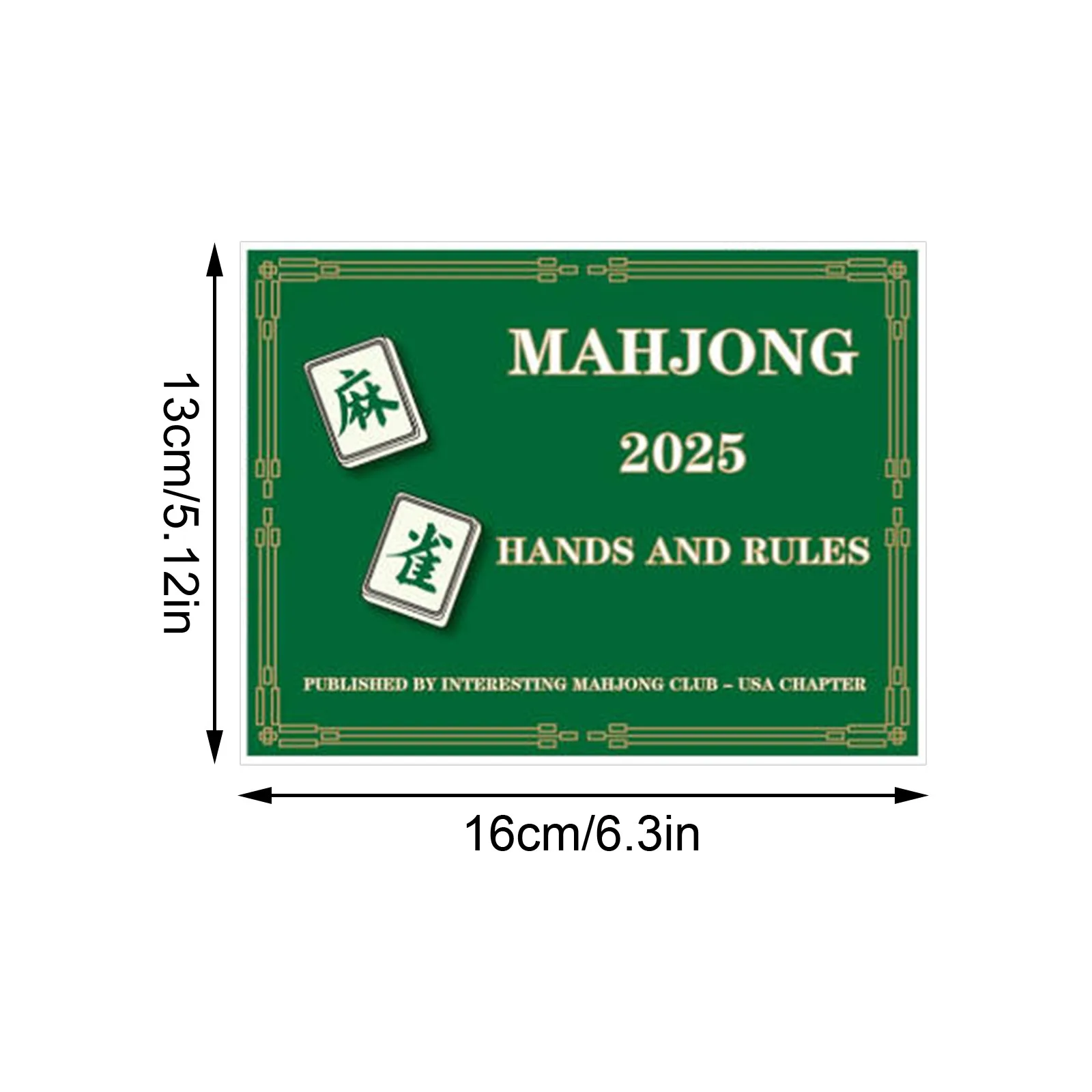 Mahjong Cards, 3 Colors Mahjong Cards, Official Standard Hands And Rules, Cards Large Print Scorecard, Game