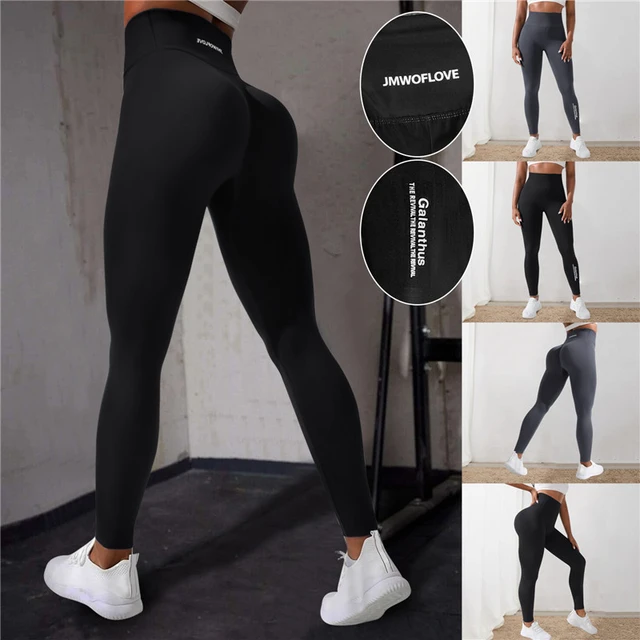 Mallas Push Up sin costuras para mujer, pantalones de Yoga de cintura alta,  Leggings de gimnasio, conjunto de ropa deportiva de secado rápido -  AliExpress