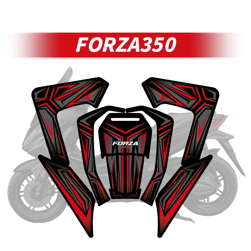 For HONDA FORZA350 Bike Fuel Tank Protection Stickers Kits Of Motorcycle Gas Tank Abrasion Resistant Decoration Decals cornucopia decoration chinese household ornament living room entrance fish tank decoration