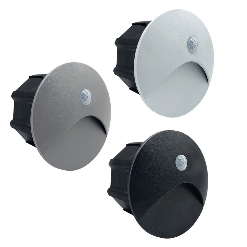 Led Deck Light Motion Sensor Step Stair Railing Lamp 3W Indoor Outdoor Waterproof for Pathway Stairway Post Porch Wall Sconce