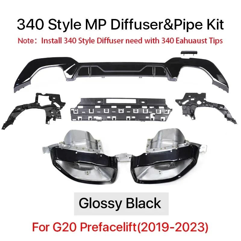 Diffuseur De Pare-chocs Arrière "Noir" "Rieger Tuning" Pour BMW SERIE 4 (F36