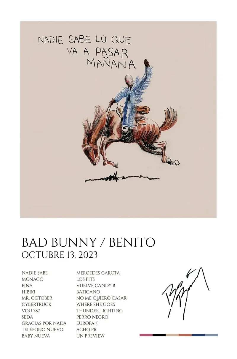Bad Bunny Un Verano Sin Ti Hip Hop Rock Poster 20x30cm