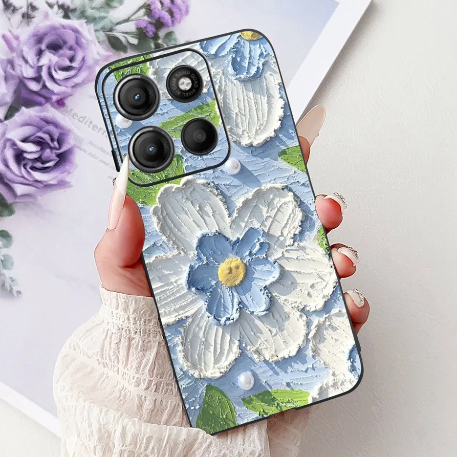 Colorful Flower Painted Soft Silicone Case for Motorola Moto G Series