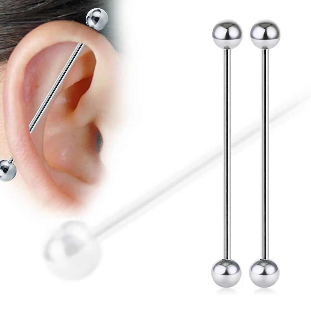 Piercing Jewelry Body Piercing Earrings 6PCS 16G Industrial Barbell