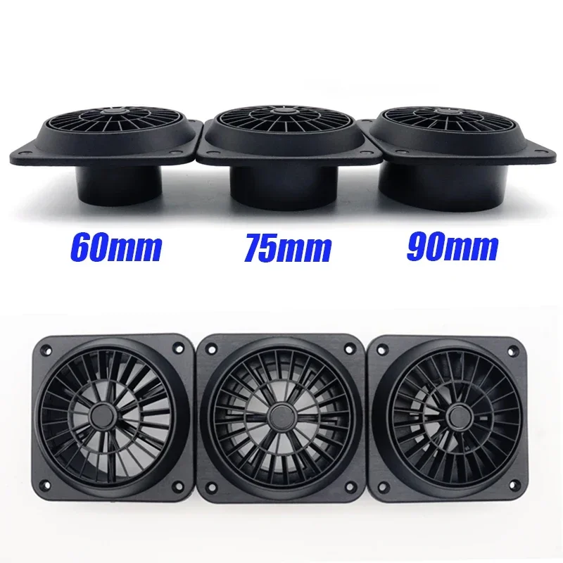 Webasto Eberspacher 히터용 블랙 자동차 에어컨 배출구, 선풍기 에어컨 통풍구 포함, 60mm, 75mm, 90mm