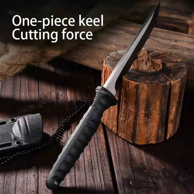 camping knife Outdoor pocket knife camping barbecue small straight knife sheath survival carry portable fruit