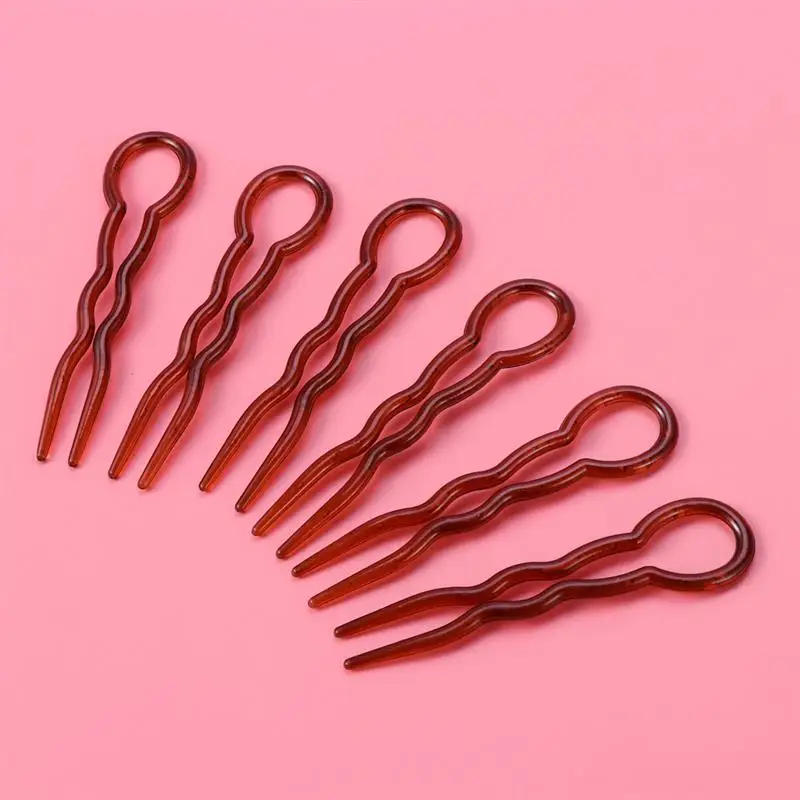 U Shaped Retro French Hair Sticks 12pcs Simple Barrettes For Thick Hair Fast Spiral Braid Machine U Shaped Braid hair accessories