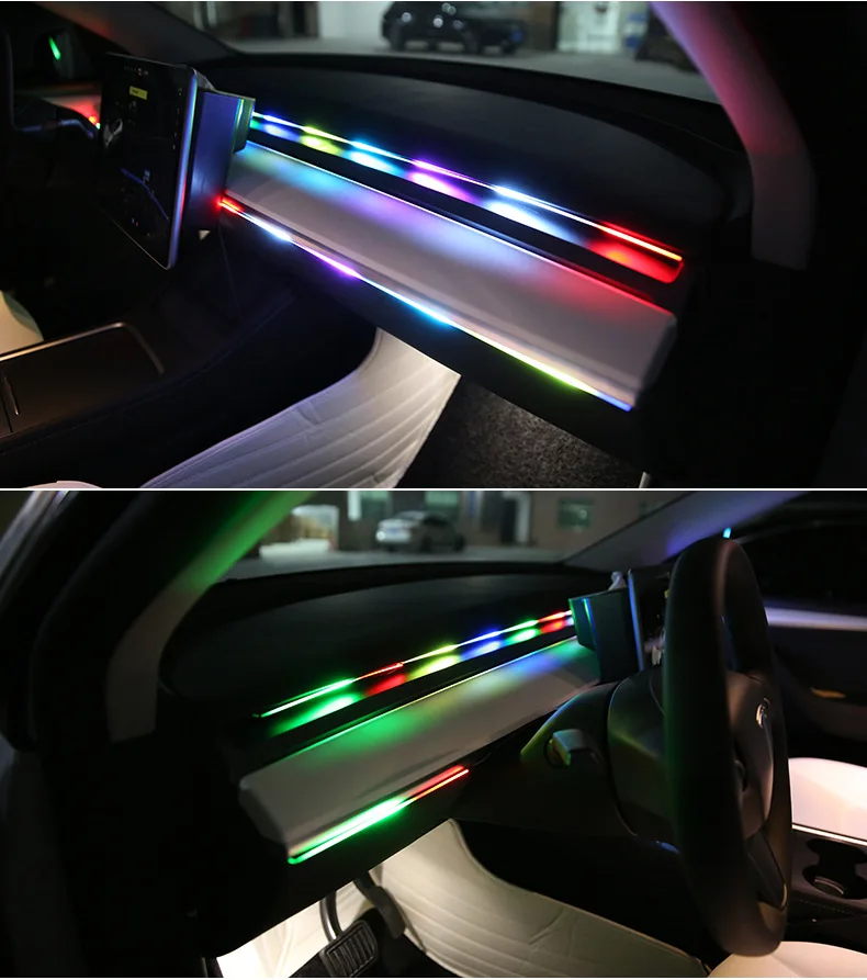 Striscia LED Auto RGB - Luci Ambiente Con App, Telecomando E Sincronizzazione Musica