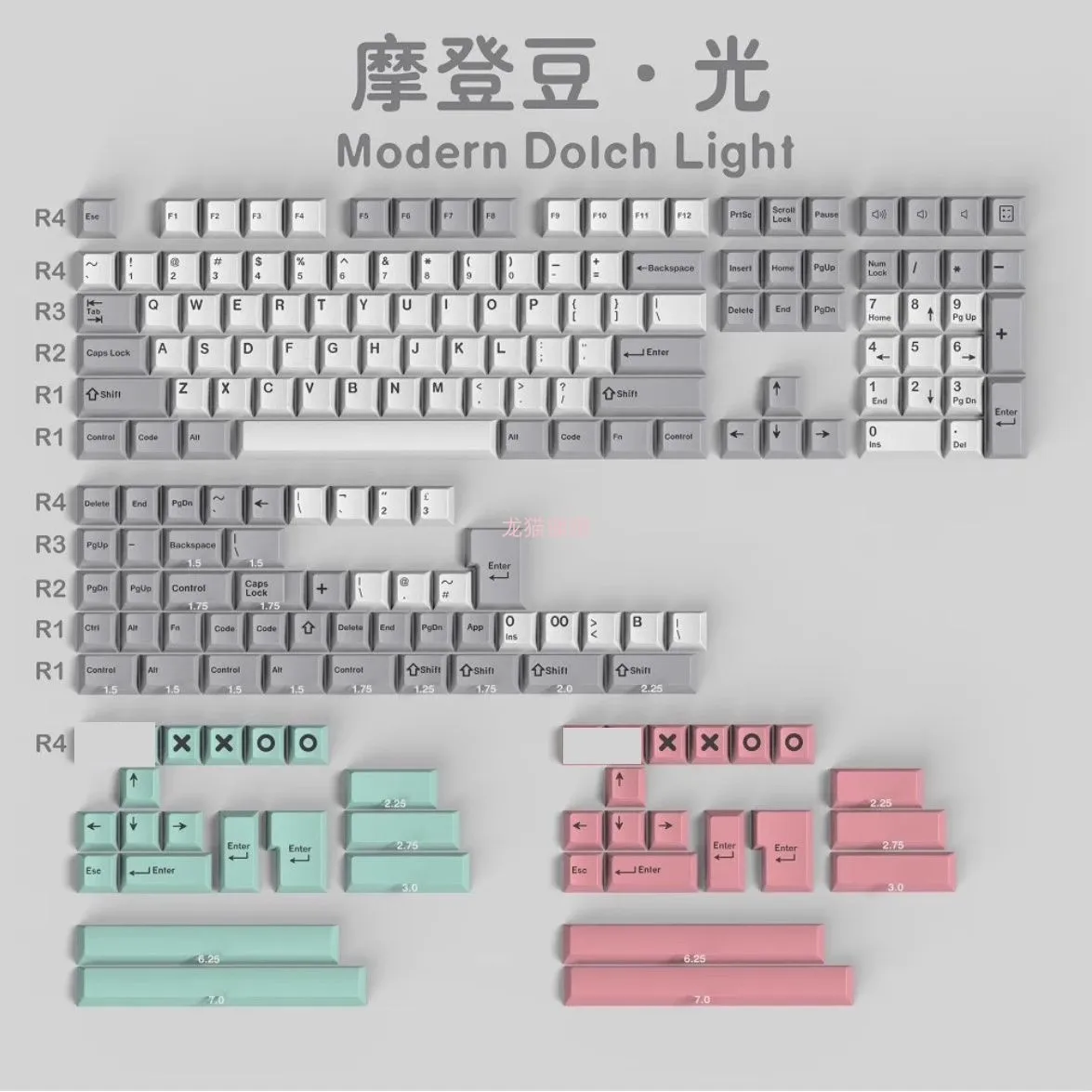 Kyebyelab Modern Dolch Light キーキャップセット GB] GMK Modern Dolch Light