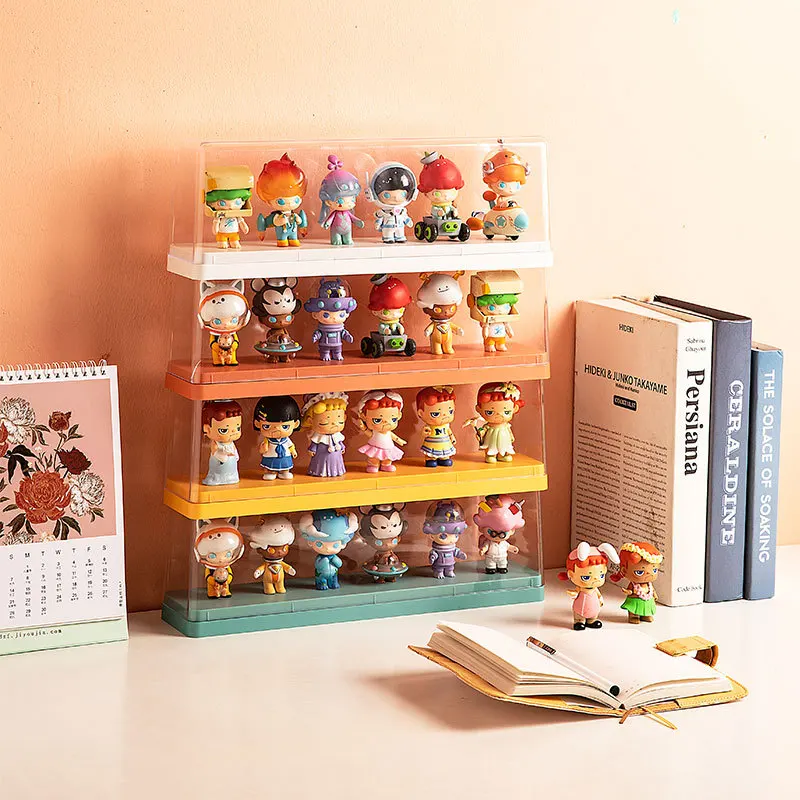 For POP MART Display Storage Box Acrylic Figure Display Stand Dust-proof Doll Toy Transparent Magnetic Box