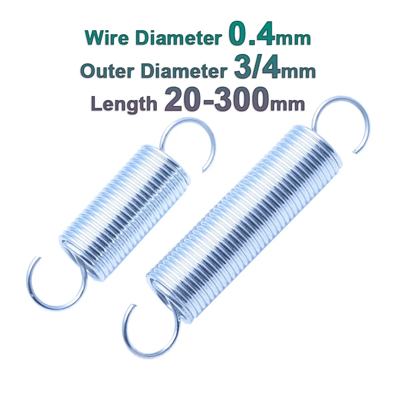 

Galvanized Tension Spring With S Hook Expanding Extending Spring Zinc Plated Spring Steel Pullback Spring Wire Diameter 0.4mm