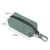 Portable Keychain Wallet for Men Women Large-Capacity Double Zipper Key Pouch Bag Suede Leather Key Case Unisex Coin Purse 6