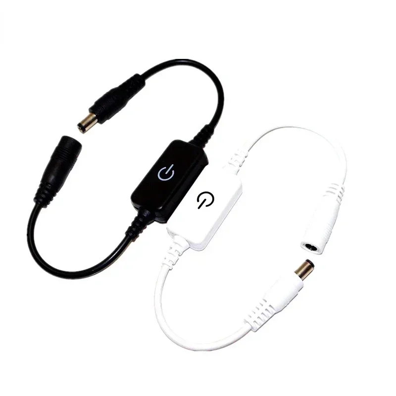Smart light switch Led strip controller Led dimmer switch Led dimmer controller Smart dimmer switch Lamp dimmer Led strip switch Led string dimmer Power cords dimmer switch DC 12V 24V LED Strip Touch Brightness Control Simpl Dimmer Switch Accessories Controller for 5050 2835 Light Strip Single Color