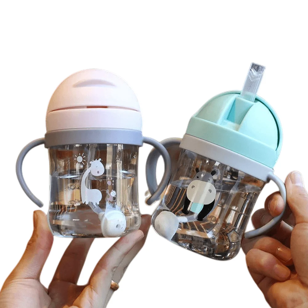 250ml Baby Feeding Cup with Straw Children Learn Feeding Drinking Bottle Kids Training Cup With Straw Taza De Bebe New drinking cup