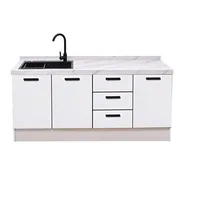 ตู้ครัวประกอบง่ายจากโรงงาน ผลิตเตาและตู้เก็บของ พร้อมอ่างล้างจานแบบติดตั้งในตัว ท็อปเคาน์เตอร์หินอ่อน 5