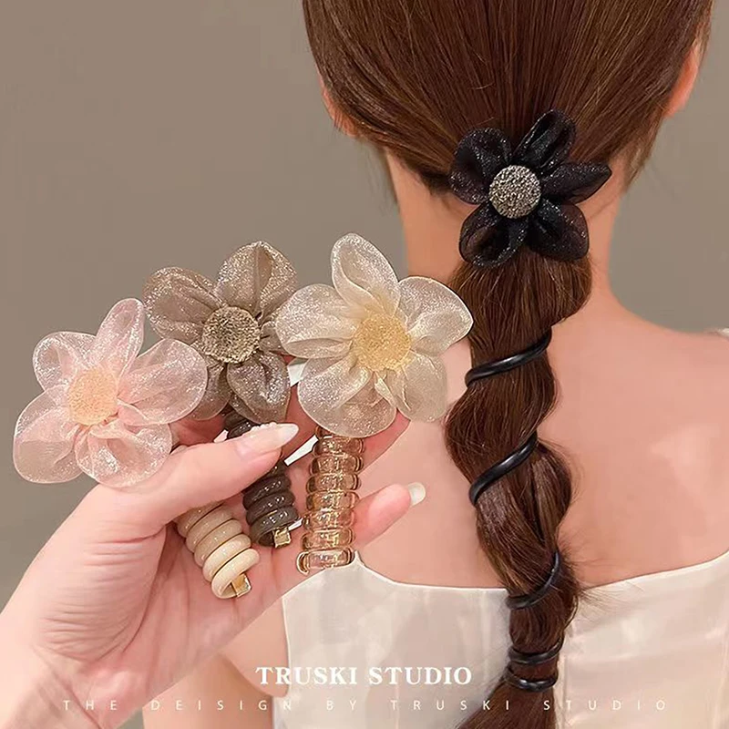 

Y2k Ponytail Elastic Headband Rubber Headband Scrunchie Phone Cord Headband Fashion Headband Women's Headband