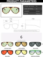 Vintage mode surdimensionné lunettes de soleil femmes marque concepteur grand cadre lunettes de soleil hommes mâle Punk lunettes nuances pour femme UV400 5