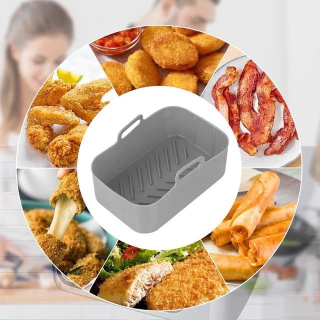 Silicone Baking Air Fryer Accessories  Air Fryer Silicone Baking Tray - Air  Fryer - Aliexpress