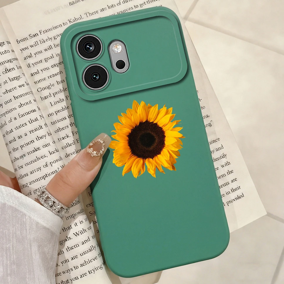 Multicolor Hearts Print Liquid Silicone Soft Shockproof Protective Phone Case