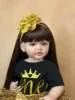 BZDOLL Lifelike 55 CM Soft Silicone Reborn Baby Realistic Girl Doll 22 Inch Princess Toddler Art Bebe Birthday Gifts for Child 6