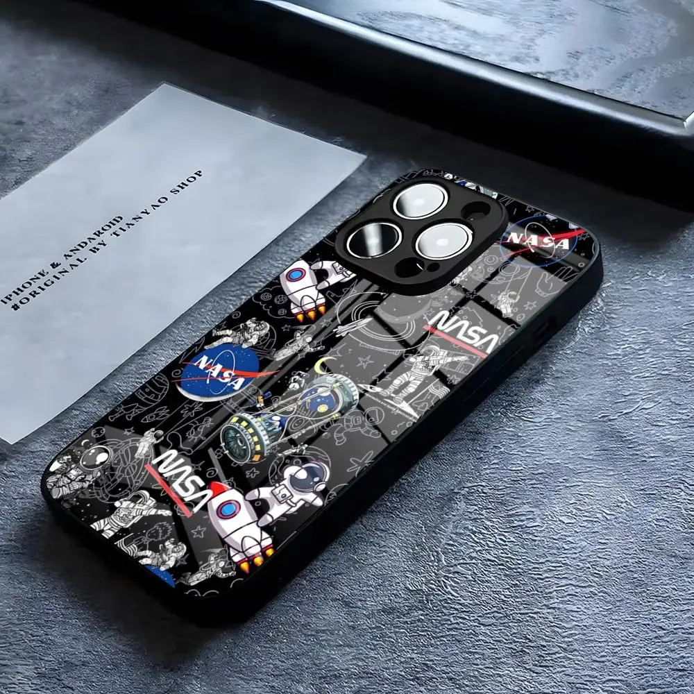 Luxury NASA-Themed Phone Case with Air Glass Design