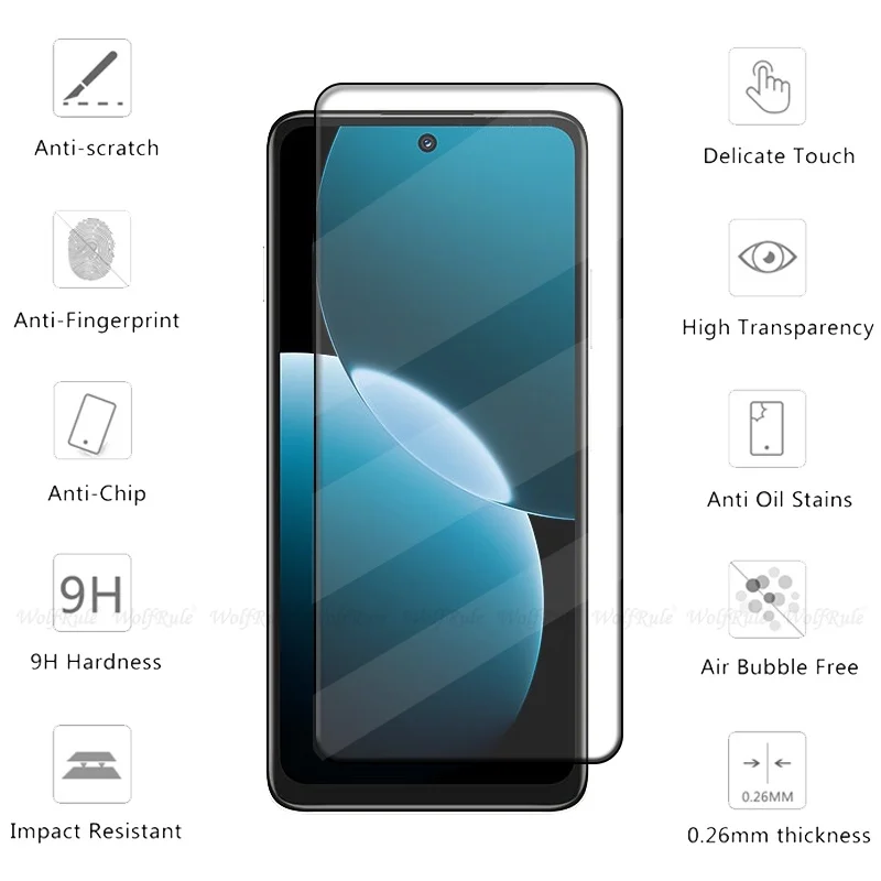 6-in-1 Tempered Glass Full Cover Screen and Lens Protector